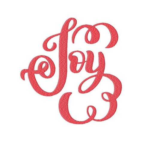 The Word Joy Is Written In Red On A White Background With An Ornate