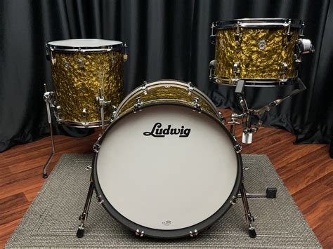 Ludwig Drums USA Neusonic Downbeat Butterscotch Pearl Set Dales Drum