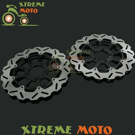 2Pcs Black Motorcycle Front Floating Brake Disc Rotor For Ducati 749 R