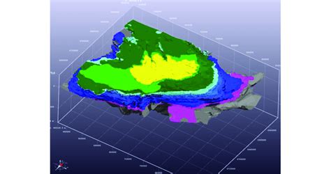 Geological map of the Paris basin (top) and 3D view of the stacked 11 ...