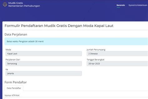 Foto Link Dan Cara Daftar Mudik Gratis Kapal Laut Kemenhub