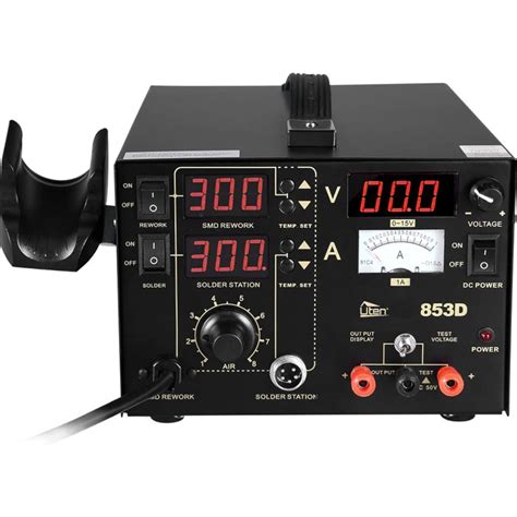 Hot Air SMD Soldering And Desoldering Station With Power Supply 0 15V 1A 800W PROK PKDS103A