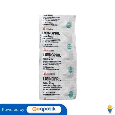 Jual Lisinopril Dihydrate Ogb Dexa Medica Mg Strip Tablet