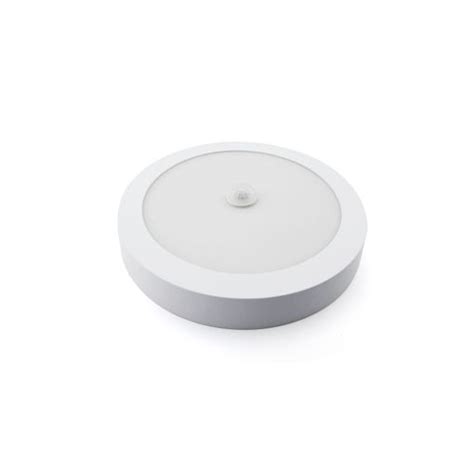 Downlight Led Superficie Blanco Con Sensor De Presencia W Blanco Fr A