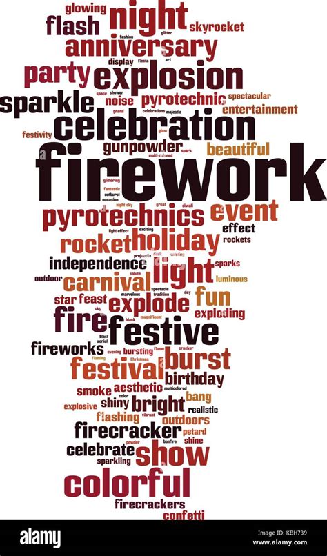 Firework word cloud concept. Vector illustration Stock Vector Image ...