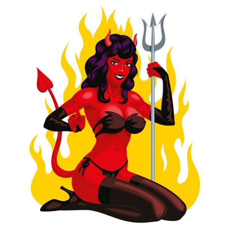 80 Devil Pin Up Girl Tattoos Stock Illustrations Royalty Free Vector Graphics And Clip Art Istock