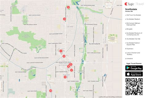 Scottsdale Printable Tourist Map | Sygic Travel