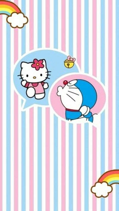 Doraemon And Hello Kitty Pink Hello Kitty Hello Kitty My Melody Hello