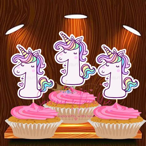 Unicorn One Cupcake Topper 24 pcs | Lazada PH - Worksheets Library