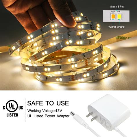 Snapklik Wefomey 65 6ft Tunable White LED Strip Lights Dimmable