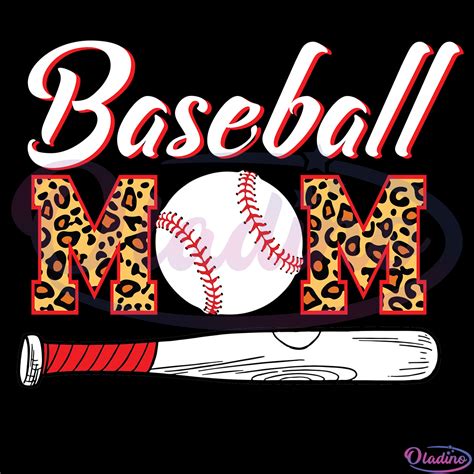 Baseball Mom Leopard Svg Digital File Mothers Day Svg Oladino