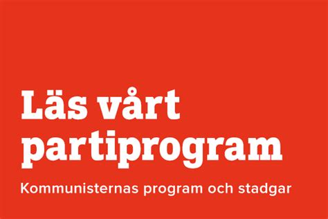 Vår politik | Kommunistiska Partiet