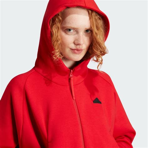 Adidas Adidas Z N E Full Zip Hoodie Red Adidas Uae