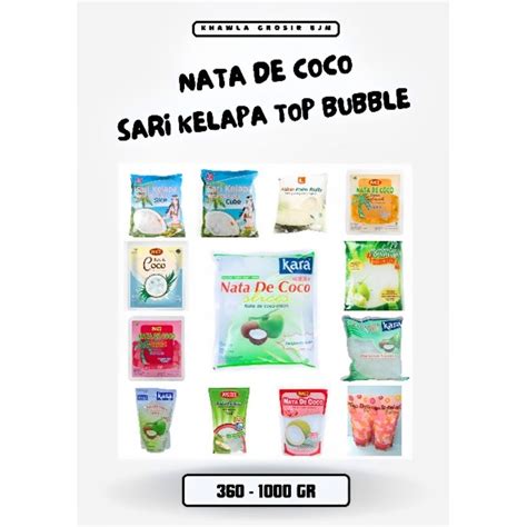 Jual Nata De Coco Selasih Cube Slice Top Bubble Kolang Kaling Sari