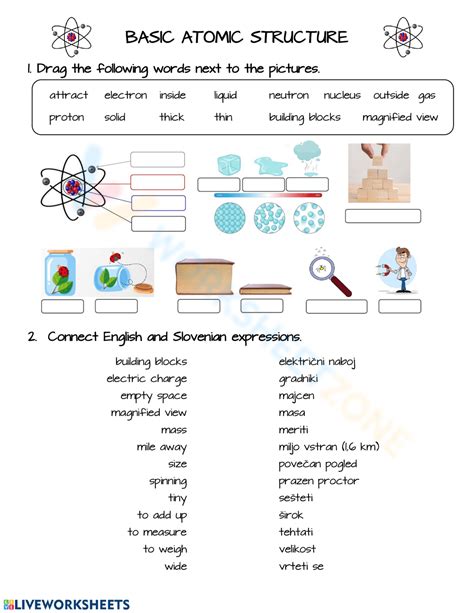 Free Collection Of Structure of The Atom Worksheets - Worksheets Library