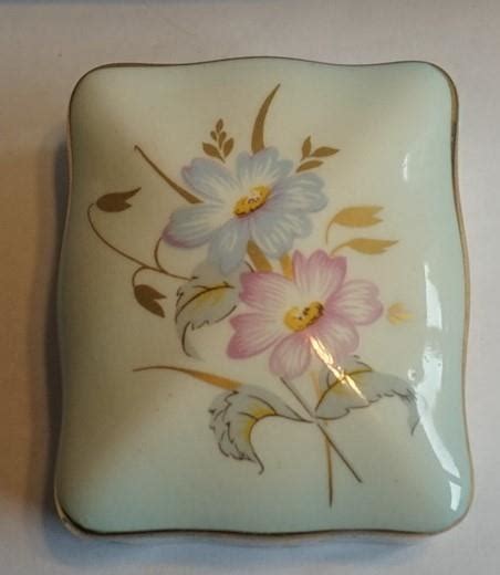 Vintage Porcelain Floral Trinket Box Royal Worcester Spode Palissy