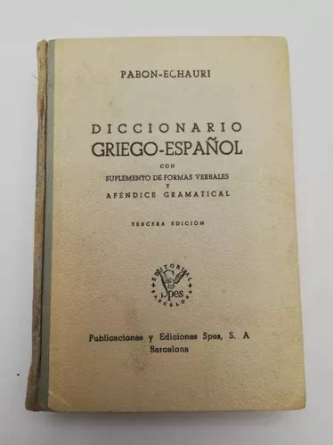 Libro Diccionario Griego Español Pabon Echauri Cuotas sin interés