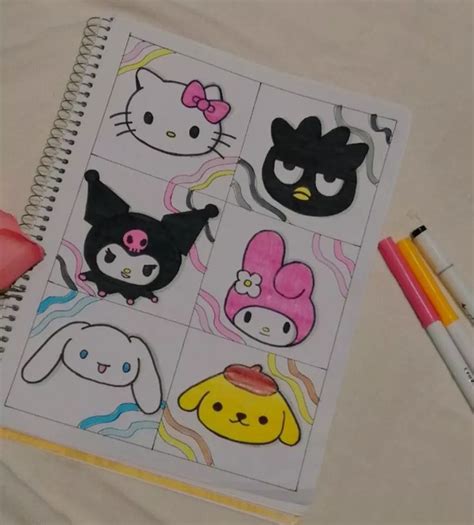 Dibujo De Personajes De Sanrio💗 Şirin çizim Süsleme çizimi