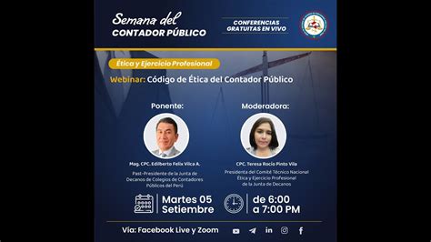 Webinar Código De Ética Del Contador Público Youtube