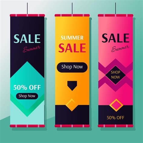 Premium Vector Three Design Options For Summer Sale Vector Banner