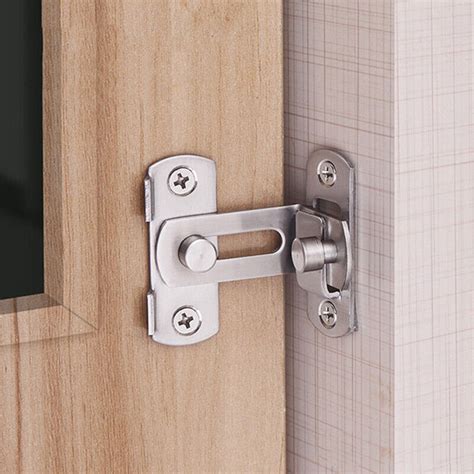 Degree Solid Door Latch Bolt Stainless Steel Lock Sliding Right