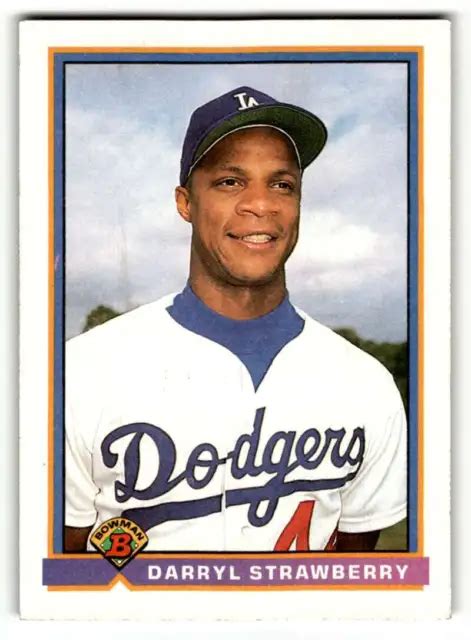 Bowman Darryl Strawberry Los Angeles Dodgers Carte De