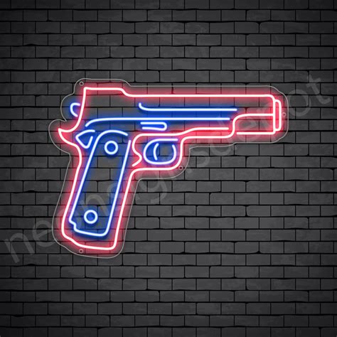 Gun Neon Sign - Neon Signs Depot