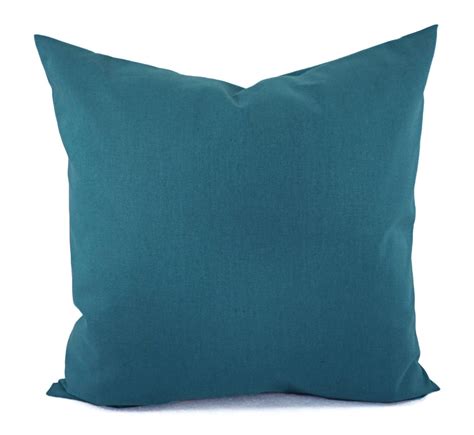 Solid Teal Decorative Pillow Cover Teal Blue Pillow Cover Linen Pillow Cover Solid Turquoise