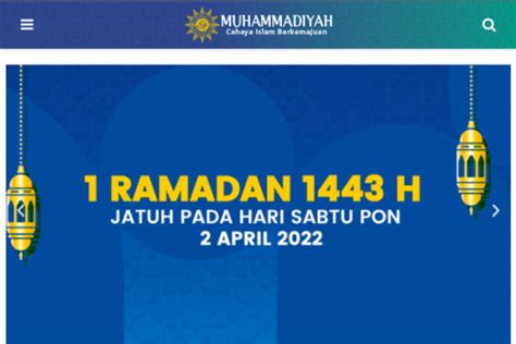 Muhammadiyah Tetapkan Ramadan H Jatuh Pada April