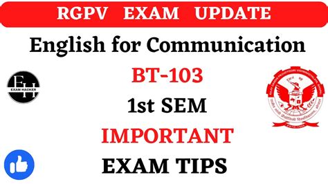 English Communication Super Important Topics Bt Rgpv Exam Imp