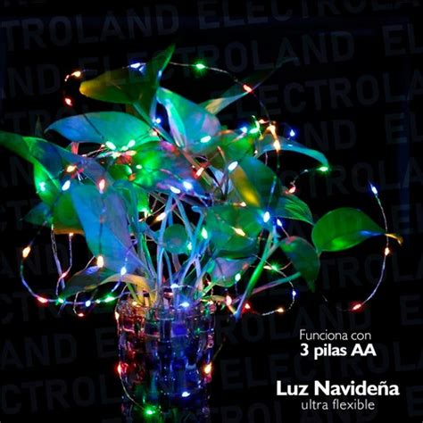 Luces Guirnalda Micro Led Alambre Tira Led Pila Colores Electro Land