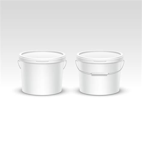 Premium Vector Vector Set Of Plastic Bucket Container Packaging