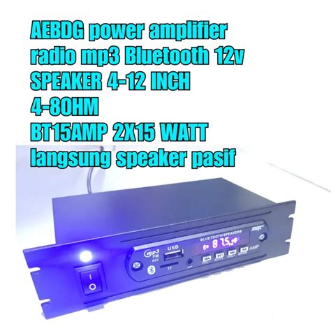 Ayajkt Power Amplifier Bluetooth Mp Player Fm Usb Ampli Mini Mp