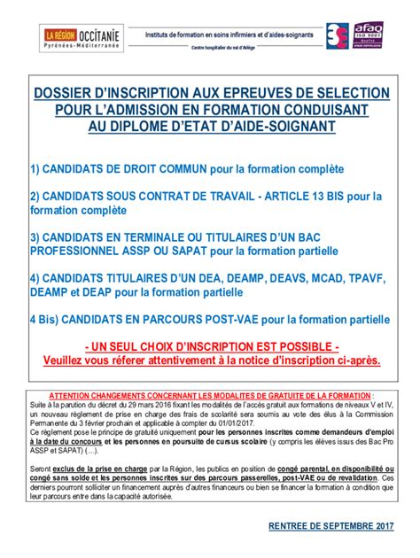 Remplissable En Ligne Dossier D Inscription Aux Preuves De Slection