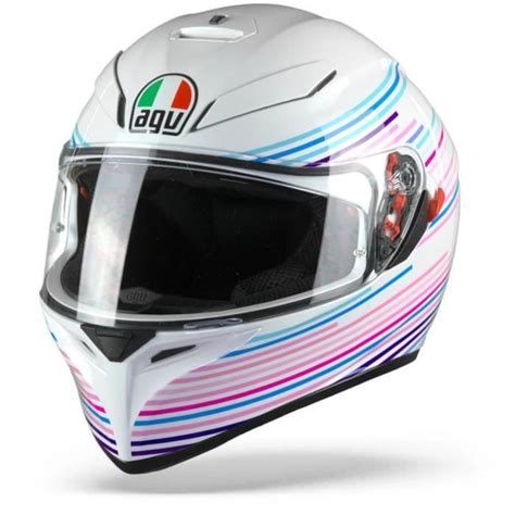 AGV K3 SV MAX VISION SAKURA CASQUE INTÉGRAL BLANC PERLE MAUVE MS