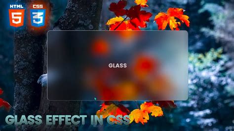 How To Create Glass Effect In Website Using Html And Css Glass Effect In Css Css Html