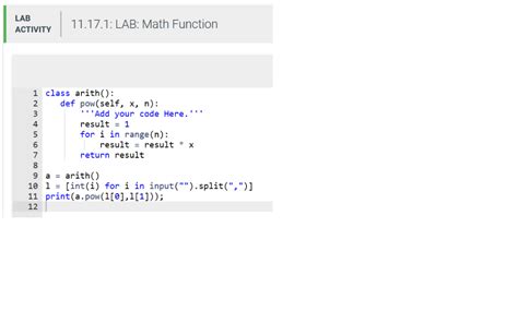 Solved Lab Math Function Write A Python Program To Chegg