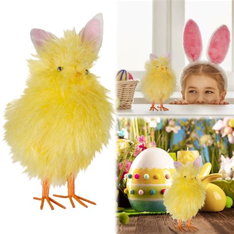 Desktop Ornament Easter Decorative Chick Ears Decorative Ornaments Feathers Simulation Hen