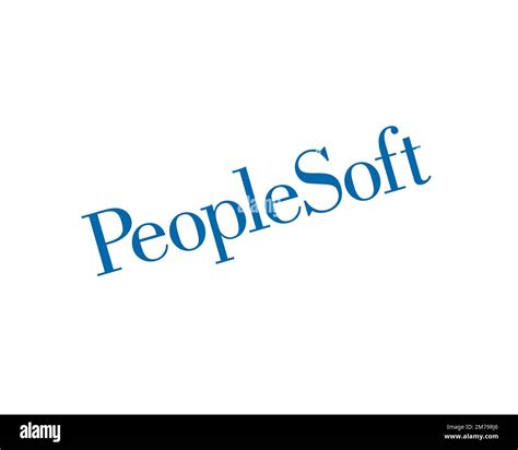 Peoplesoft Rotated Logo White Background Stock Photo Alamy