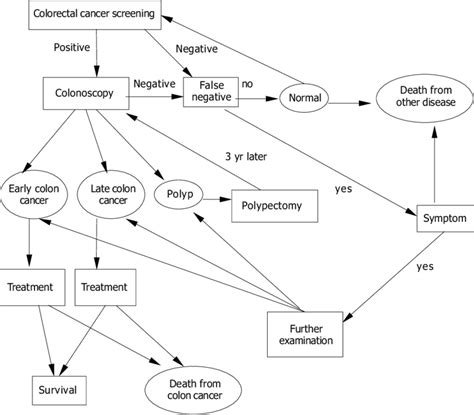 Markov Model Of Colorectal Cancer Screening The Ovals Represent Markov