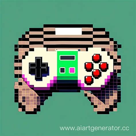 Retro Pixel Art Gaming With Gamepad Ai Art Generator