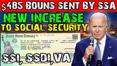 Fantastic News 485 Bonus Sent By Ssa New Checks Increase To Social