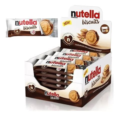 Cx 28 Nutella Biscuits Biscoitos Bolacha Ferrero Importado