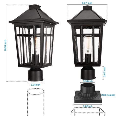 Darkaway Large Outdoor Post Lights Lamp Post Light Fixture Waterproof