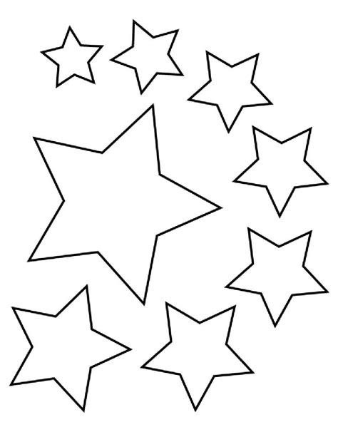 Estrellas Básicas para colorear imprimir e dibujar ColoringOnly