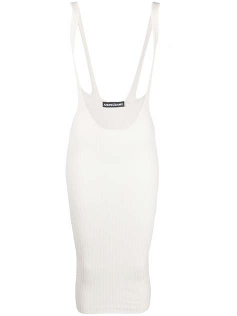 AndreĀdamo Ribbed Knit Pinafore Skirt Farfetch