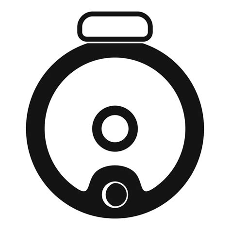 Premium Vector Top View Robot Vacuum Cleaner Icon Simple Illustration