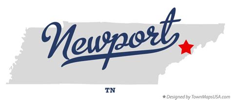 Map of Newport, TN, Tennessee