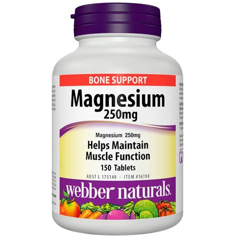 Webber Naturals Magnesium Oxide Mg Tablets Costco Australia