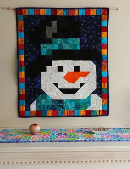 January Snowman Quilted Wall Hanging Pattern Quilted Wall Hangings